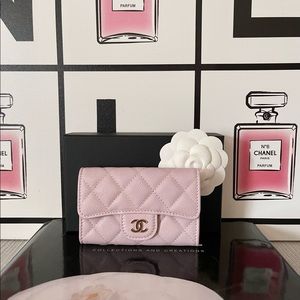 CHANEL Flap Card Holder Wallet Light Pink ๐ธ๐ธ